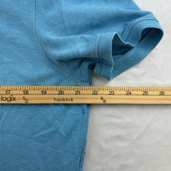 Banana Republic Polo Shirt Mens Large Blue Standard Fit Elephant Logo Preppy - Picture 5 of 8